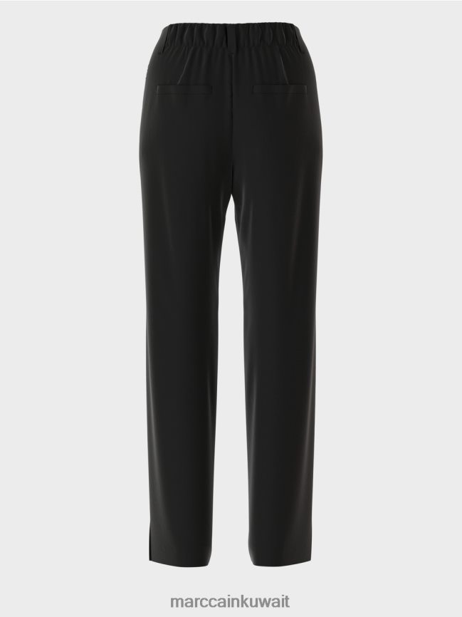 Marc Cain السراويل الفضفاضة الأنيقة LVN0D6718 ملابس أسود