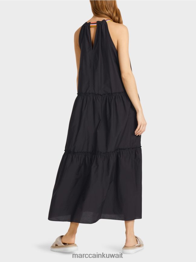 Marc Cain فستان رياضي بالحرير LVN0D671 ملابس أسود