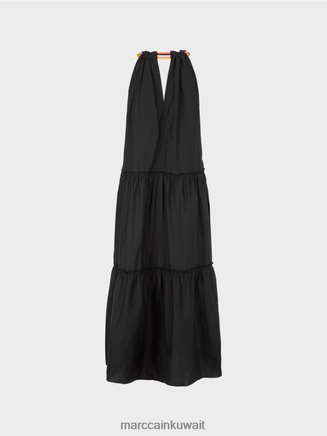 Marc Cain فستان رياضي بالحرير LVN0D671 ملابس أسود