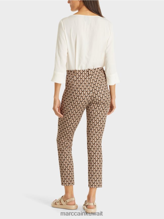 Marc Cain بنطال من القماش المطاطي من سيدني - رأس ليو LVN0D6730 ملابس جرنولة