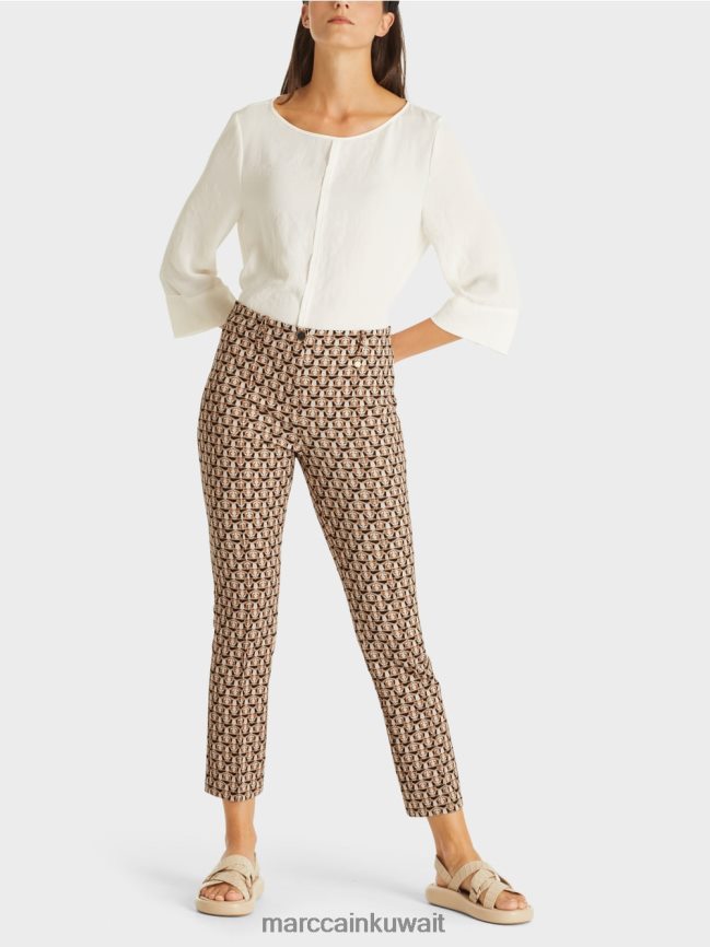 Marc Cain بنطال من القماش المطاطي من سيدني - رأس ليو LVN0D6730 ملابس جرنولة