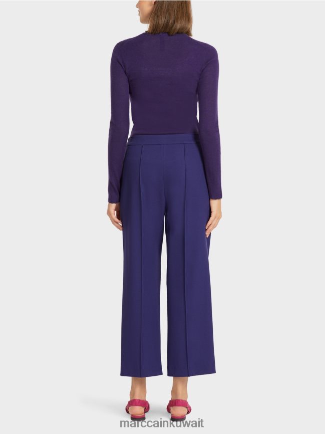 Marc Cain السراويل ذات الساق الواسعة LVN0D6731 ملابس ملكي الأرجواني