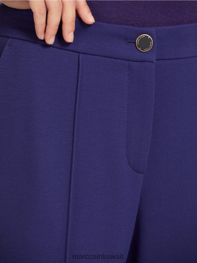 Marc Cain السراويل ذات الساق الواسعة LVN0D6731 ملابس ملكي الأرجواني