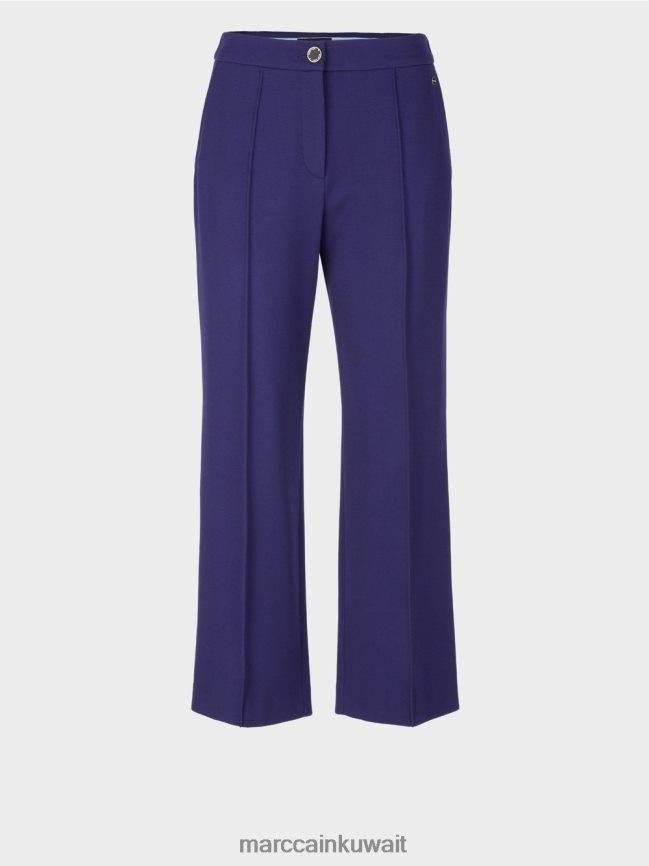 Marc Cain السراويل ذات الساق الواسعة LVN0D6731 ملابس ملكي الأرجواني