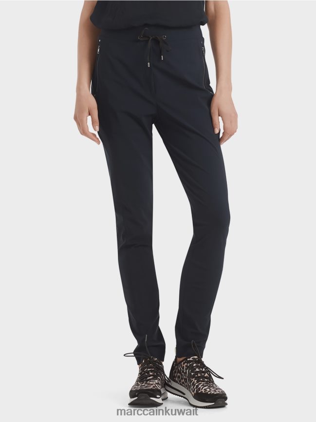 Marc Cain سراويل ضيقة تمتد LVN0D6740 ملابس منتصف الليل الأزرق