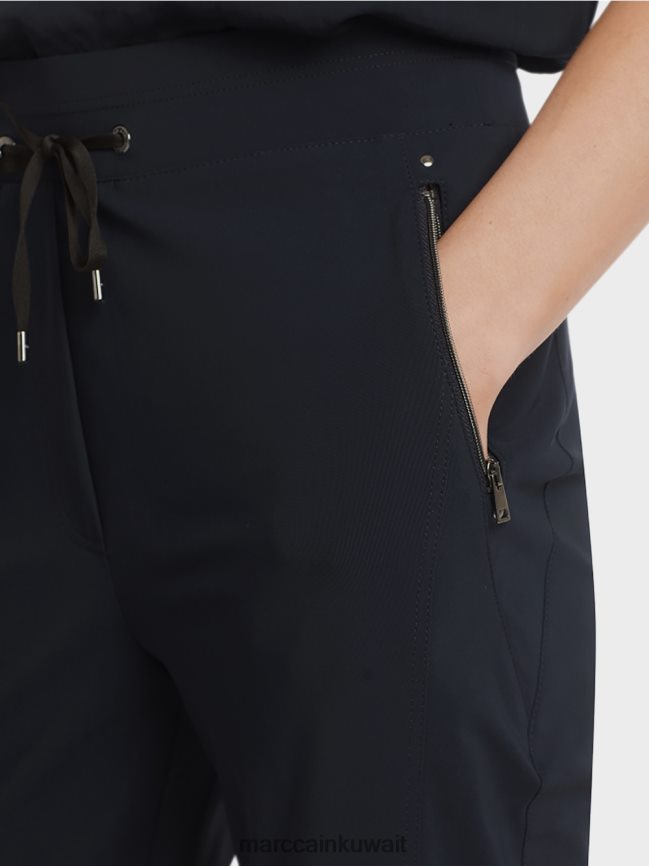 Marc Cain سراويل ضيقة تمتد LVN0D6740 ملابس منتصف الليل الأزرق