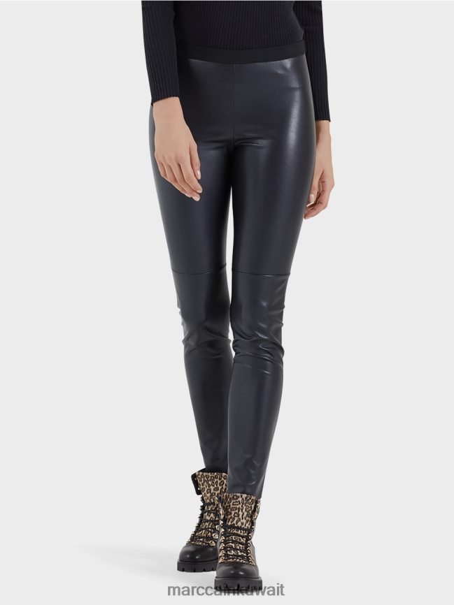 Marc Cain طماق من الجلد الاصطناعي LVN0D6744 ملابس منتصف الليل الأزرق