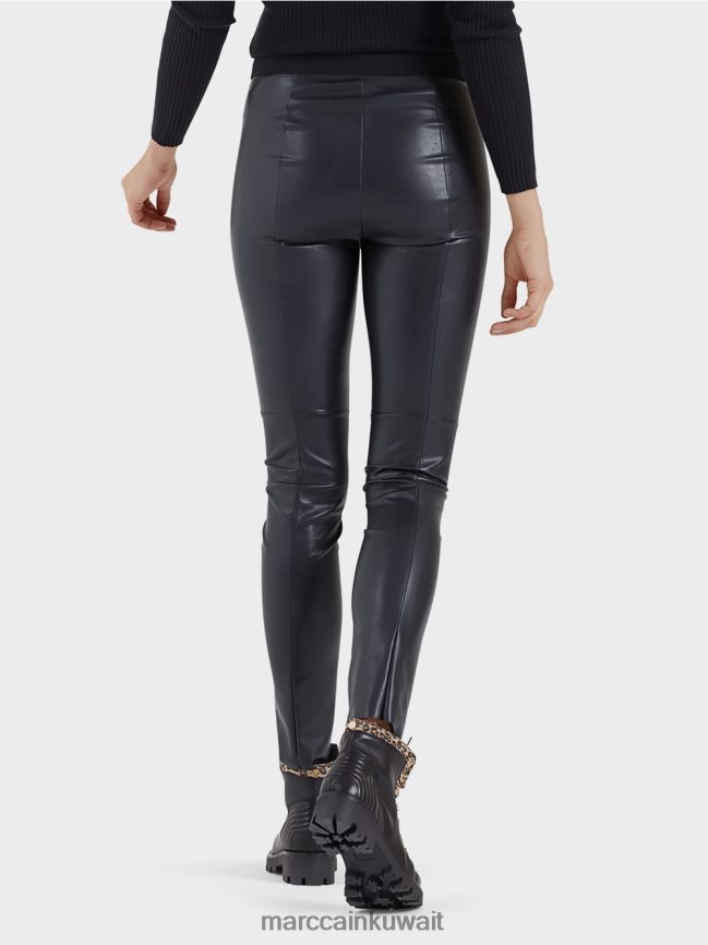 Marc Cain طماق من الجلد الاصطناعي LVN0D6744 ملابس منتصف الليل الأزرق