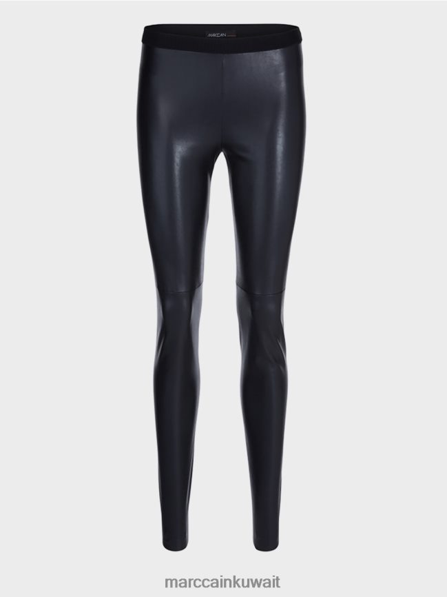 Marc Cain طماق من الجلد الاصطناعي LVN0D6744 ملابس منتصف الليل الأزرق