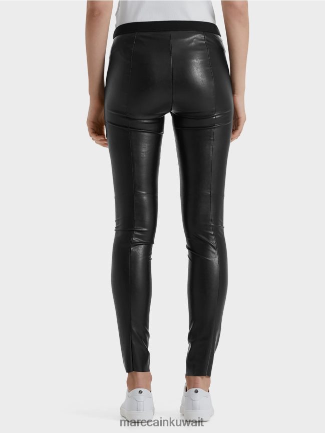 Marc Cain طماق من الجلد الاصطناعي LVN0D6745 ملابس أسود