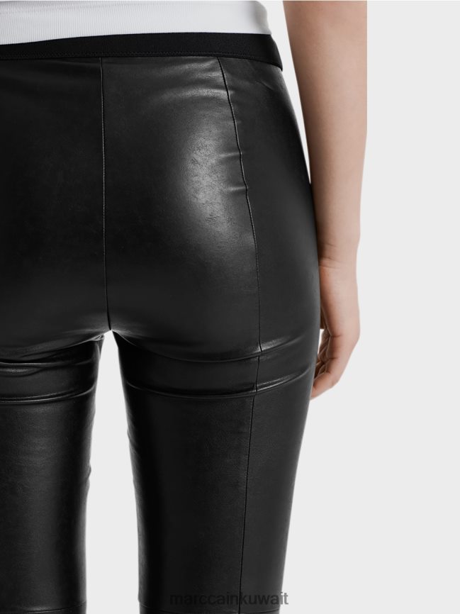 Marc Cain طماق من الجلد الاصطناعي LVN0D6745 ملابس أسود