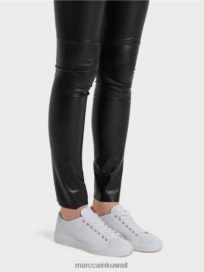 Marc Cain طماق من الجلد الاصطناعي LVN0D6745 ملابس أسود