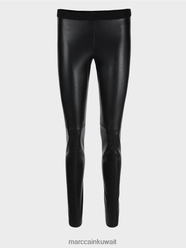 Marc Cain طماق من الجلد الاصطناعي LVN0D6745 ملابس أسود