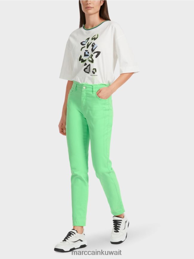 Marc Cain "إعادة التفكير معًا" سيليا الجينز LVN0D6758 ملابس أخضر صادم مشرق