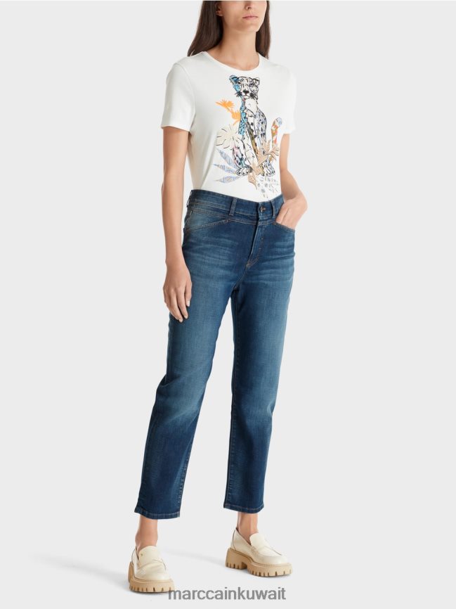 Marc Cain رياض "إعادة التفكير معًا" الجينز LVN0D6779 ملابس الدنيم الأزرق