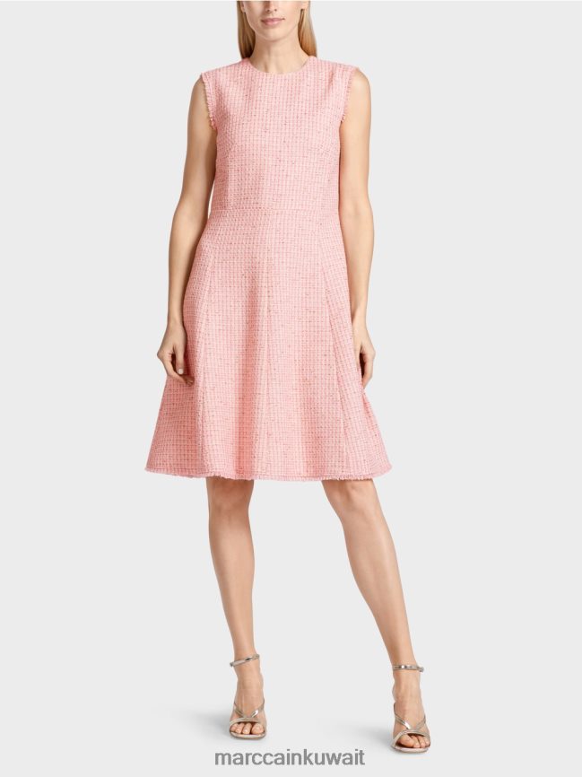 Marc Cain فستان بلا أكمام مع تنورة لوحة LVN0D679 ملابس الوردي الناعم
