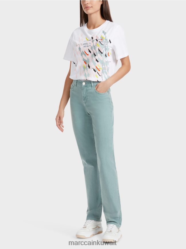 Marc Cain "إعادة التفكير معًا" الجينز LVN0D6791 ملابس السماء الزرقاء الداكنة