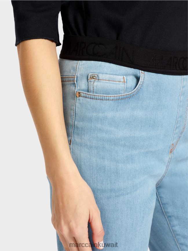 Marc Cain جينز مطاطي من تصميم سيينا LVN0D6801 ملابس ازرق فاتح