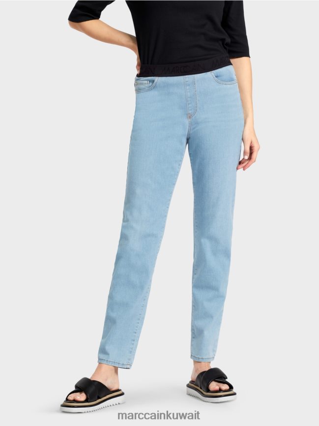 Marc Cain جينز مطاطي من تصميم سيينا LVN0D6801 ملابس ازرق فاتح