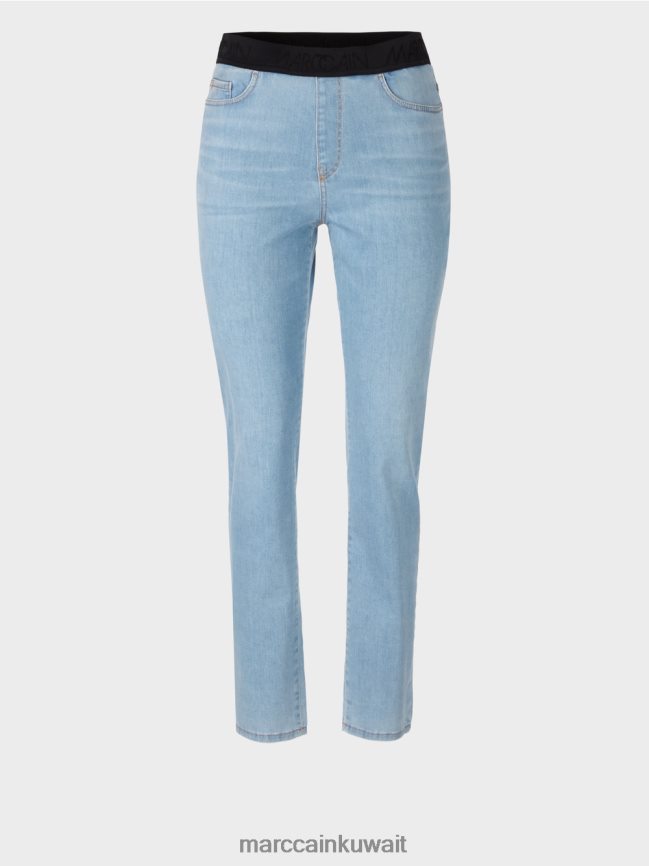 Marc Cain جينز مطاطي من تصميم سيينا LVN0D6801 ملابس ازرق فاتح