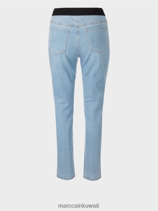 Marc Cain جينز مطاطي من تصميم سيينا LVN0D6801 ملابس ازرق فاتح