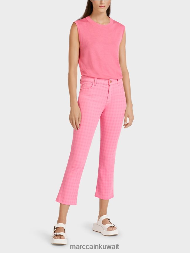 Marc Cain "إعادة التفكير معًا" الجينز الملون LVN0D6806 ملابس وردي مشرق