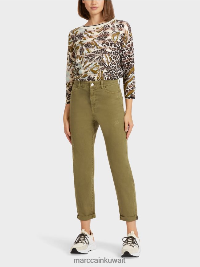 Marc Cain الجينز "إعادة التفكير معًا". LVN0D6809 ملابس زيتون أصفر