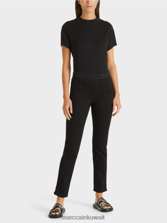 Marc Cain جينز سيينا "نعيد التفكير معًا". LVN0D6816 ملابس أسود