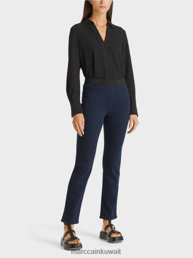 Marc Cain جينز سيينا "نعيد التفكير معًا". LVN0D6817 ملابس منتصف الليل الأزرق