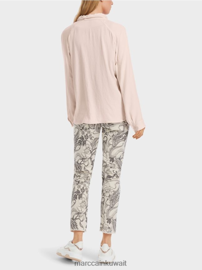 Marc Cain بلوزة يوني كيمونو LVN0D6839 ملابس اللوز زهر