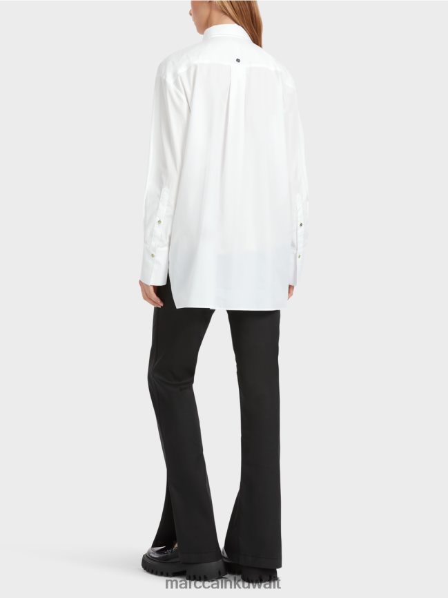 Marc Cain بلوزة قميص مع طباعة الأزهار LVN0D6843 ملابس أبيض