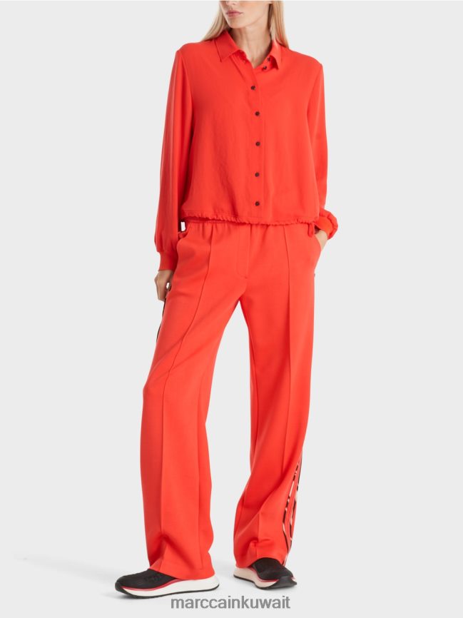 Marc Cain بلوزة مع الرباط LVN0D6847 ملابس كامباري