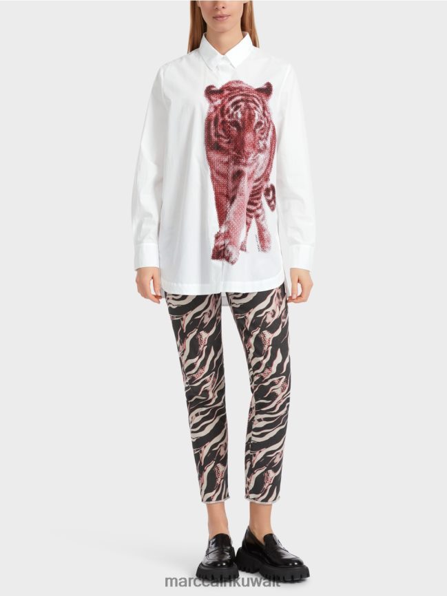 Marc Cain بلوزة قميص "إعادة التفكير معًا". LVN0D6848 ملابس كامباري