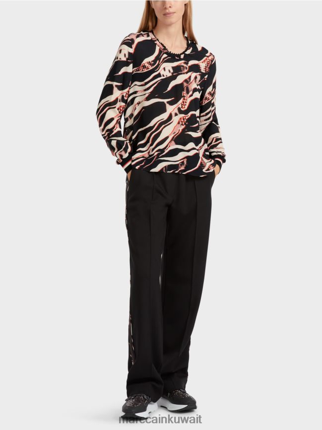 Marc Cain بلوزة مع طباعة شاملة LVN0D6849 ملابس كامباري