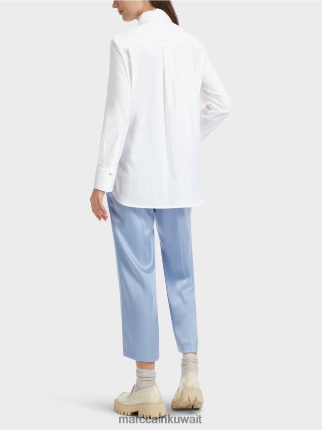 Marc Cain بلوزة مع ظهر ممتد LVN0D6858 ملابس أبيض