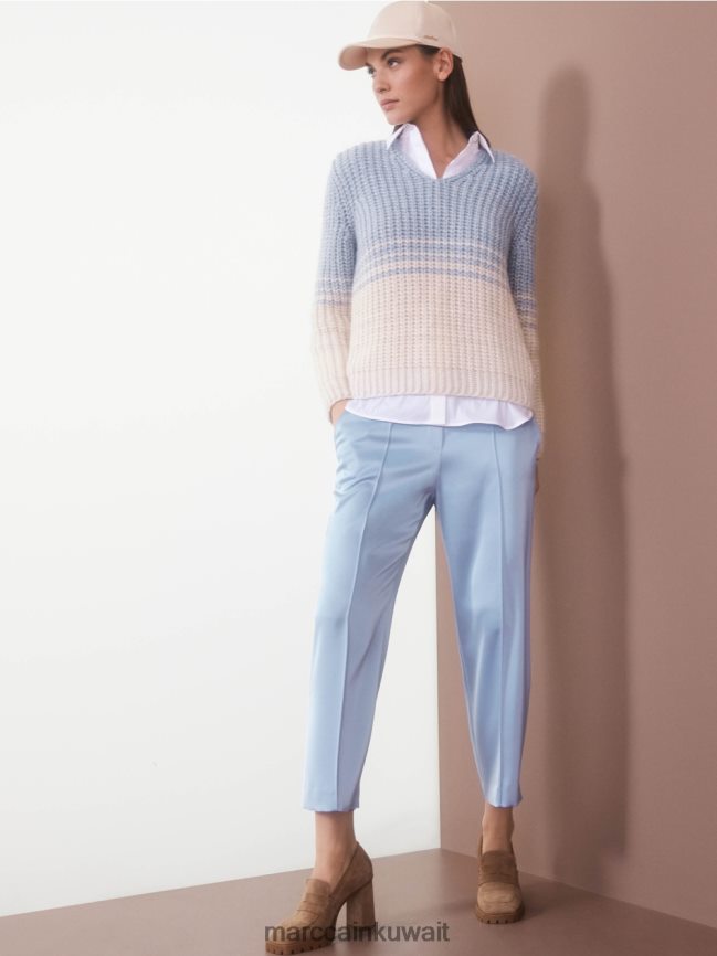 Marc Cain بلوزة مع ظهر ممتد LVN0D6858 ملابس أبيض