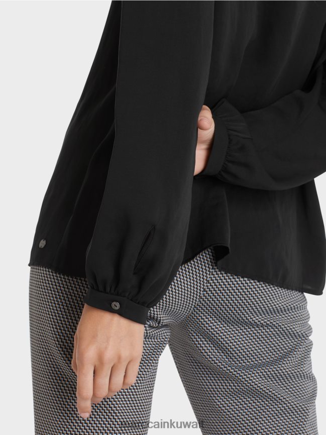 Marc Cain بلوزة بتفاصيل أنثوية LVN0D6863 ملابس أسود