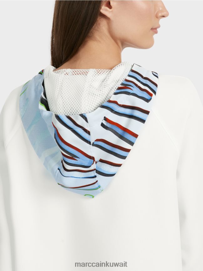 Marc Cain بلوزة رياضية تكنو جيرسي LVN0D6869 ملابس مسحوق ناعم أزرق