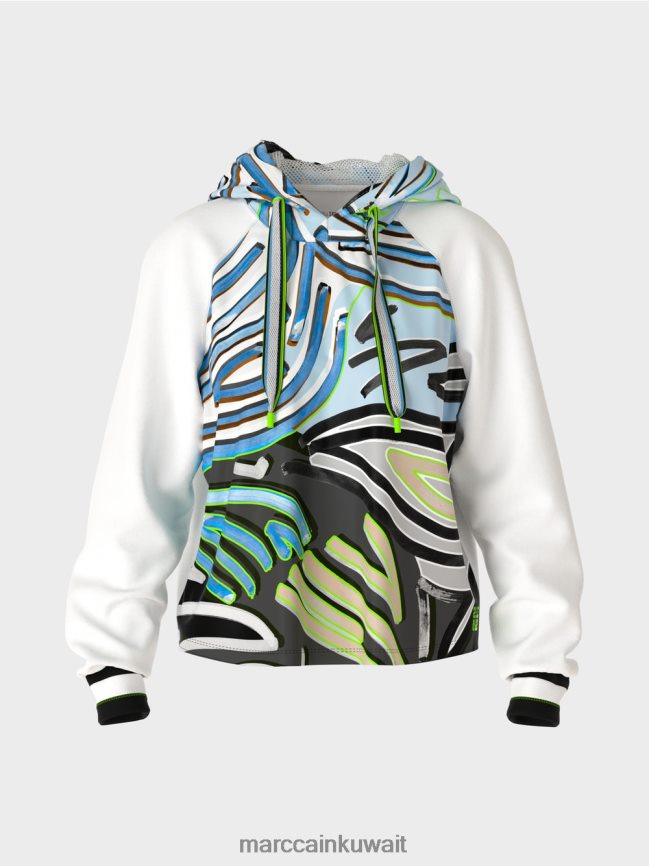 Marc Cain بلوزة رياضية تكنو جيرسي LVN0D6869 ملابس مسحوق ناعم أزرق