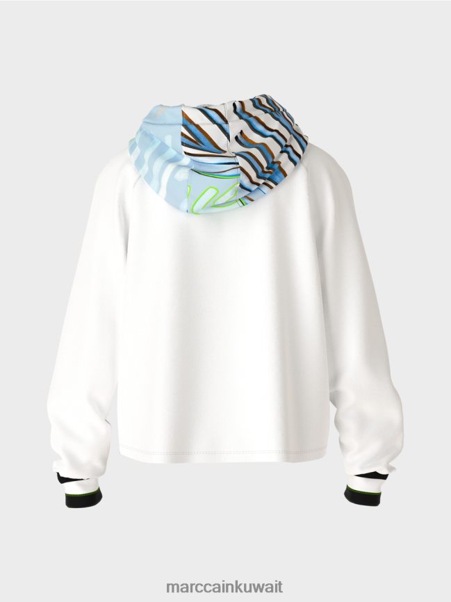 Marc Cain بلوزة رياضية تكنو جيرسي LVN0D6869 ملابس مسحوق ناعم أزرق