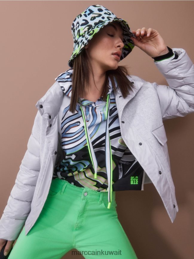 Marc Cain بلوزة رياضية تكنو جيرسي LVN0D6869 ملابس مسحوق ناعم أزرق