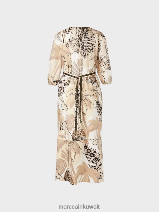 Marc Cain فستان بخصر إمبراطوري LVN0D686 ملابس الرمال العميقة