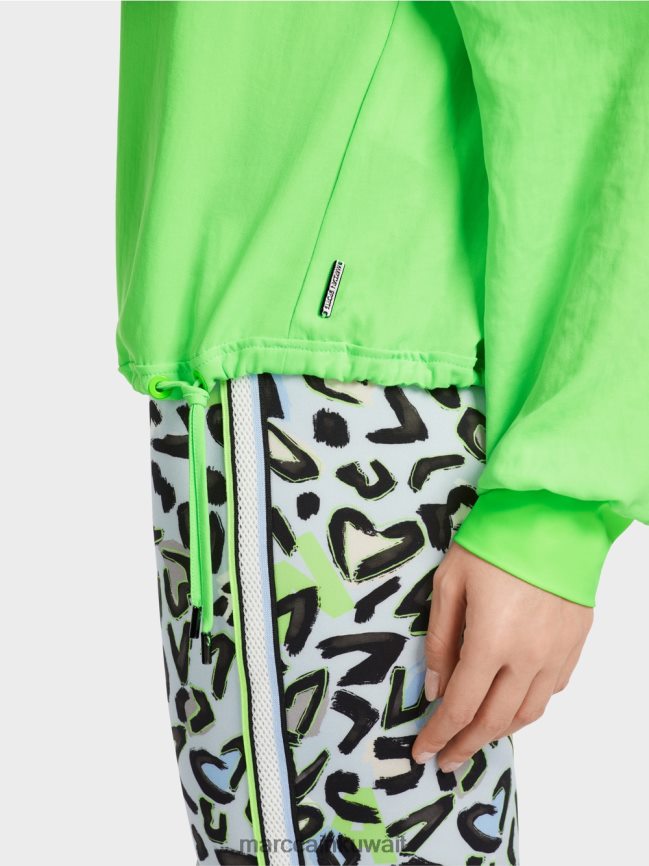 Marc Cain بلوزة مع الرباط LVN0D6875 ملابس أخضر صادم مشرق