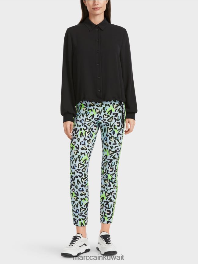 Marc Cain بلوزة مع الرباط LVN0D6876 ملابس أسود