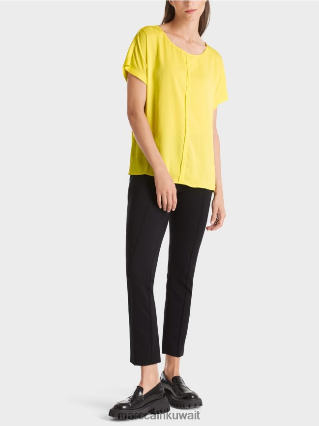 Marc Cain بلوزة نقية "إعادة التفكير معًا". LVN0D6881 ملابس ليمون ناعم