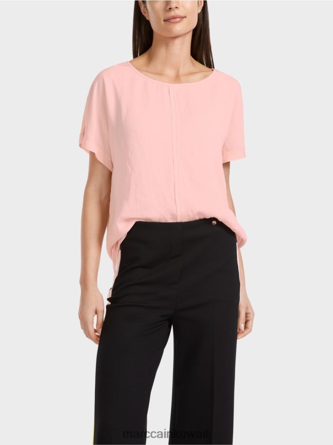 Marc Cain بلوزة نقية "إعادة التفكير معًا". LVN0D6885 ملابس مسحوق وردي ناعم