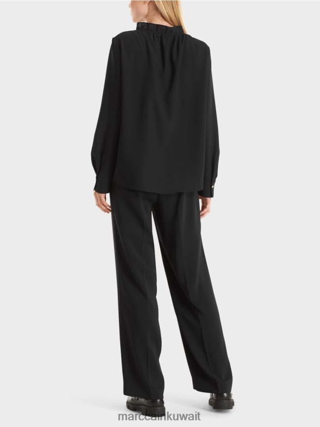 Marc Cain بلوزة متدفقة LVN0D6895 ملابس أسود