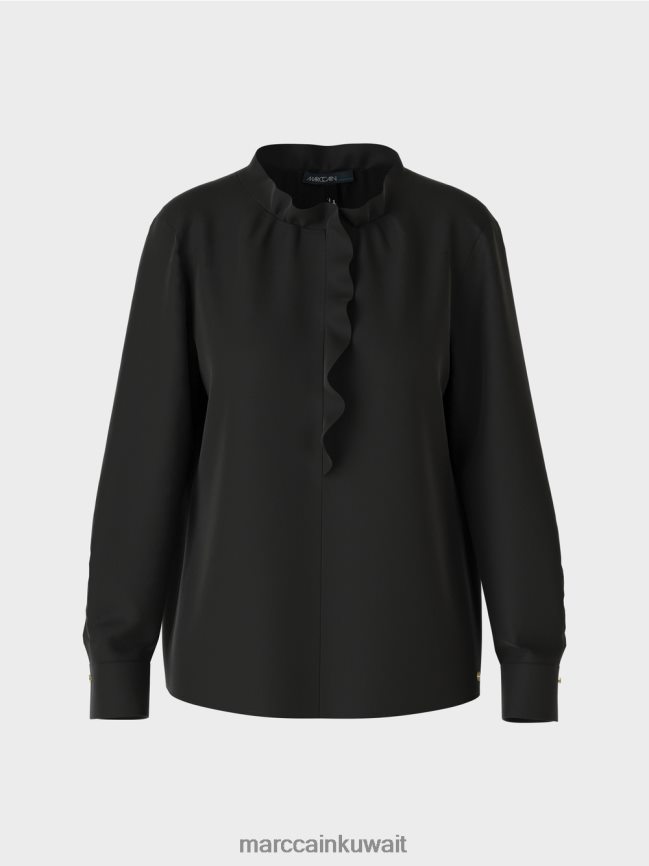Marc Cain بلوزة متدفقة LVN0D6895 ملابس أسود