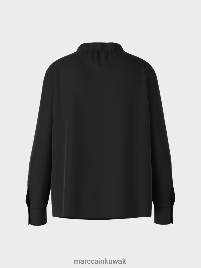 Marc Cain بلوزة متدفقة LVN0D6895 ملابس أسود