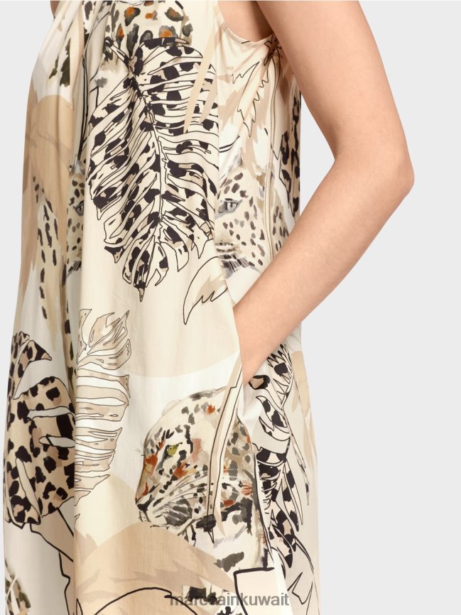 Marc Cain فستان غمد قصير مع طباعة الأزهار LVN0D689 ملابس الرمال العميقة